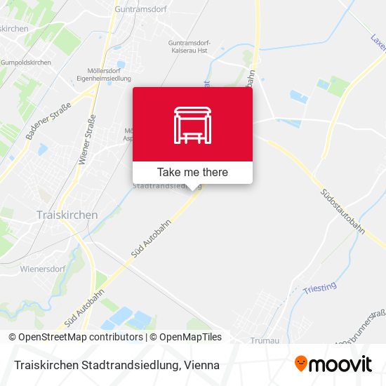 Traiskirchen Stadtrandsiedlung map