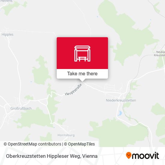Oberkreuzstetten Hippleser Weg map