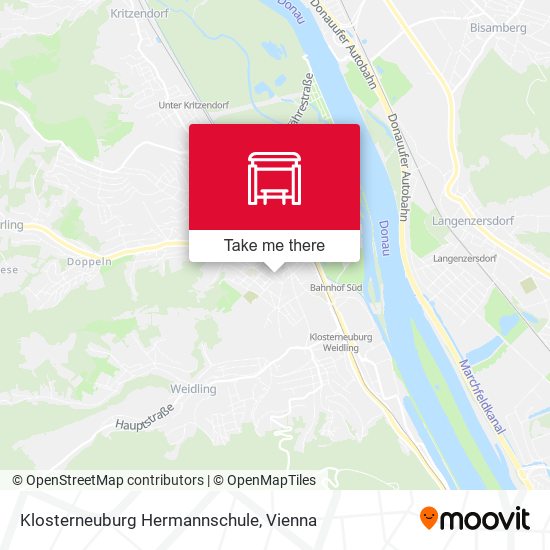 Klosterneuburg Hermannschule map