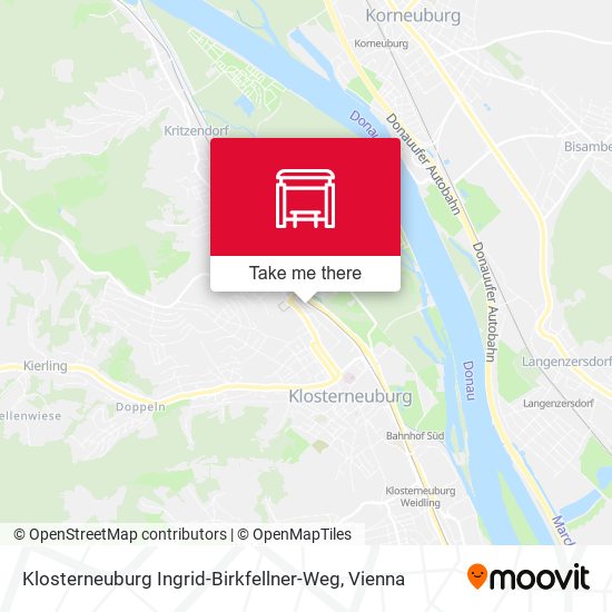 Klosterneuburg Ingrid-Birkfellner-Weg map