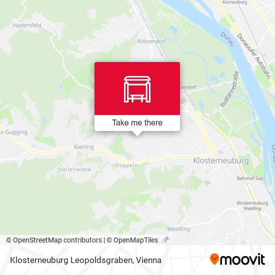 Klosterneuburg Leopoldsgraben map