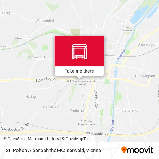 St. Pölten Alpenbahnhof-Kaiserwald map