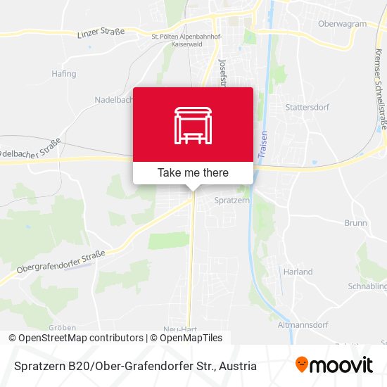 Spratzern B20 / Ober-Grafendorfer Str. map