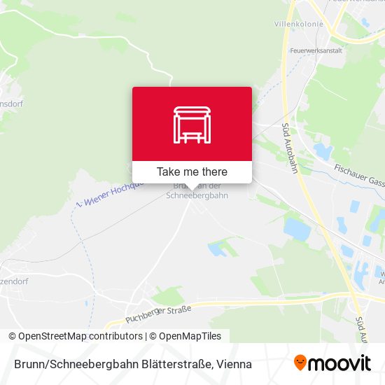 Brunn / Schneebergbahn Blätterstraße map