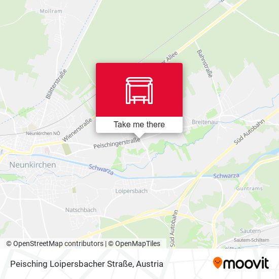 Peisching Loipersbacher Straße map