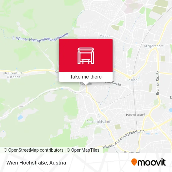 Wien Hochstraße map