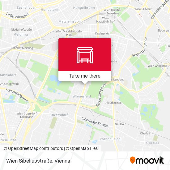 Wien Sibeliusstraße map