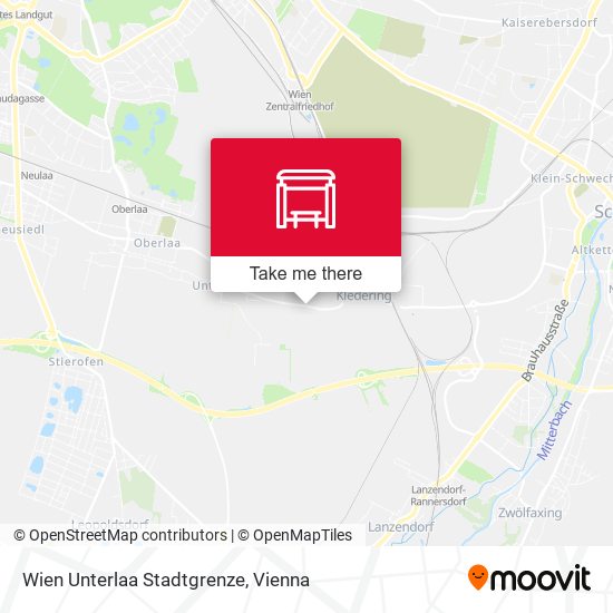 Wien Unterlaa Stadtgrenze map