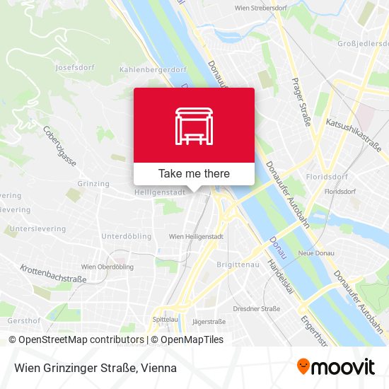 Wien Grinzinger Straße map