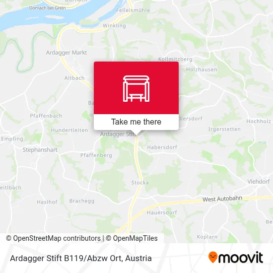 Ardagger Stift B119/Abzw Ort map