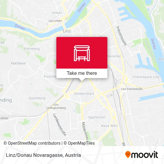 Linz/Donau Novaragasse map