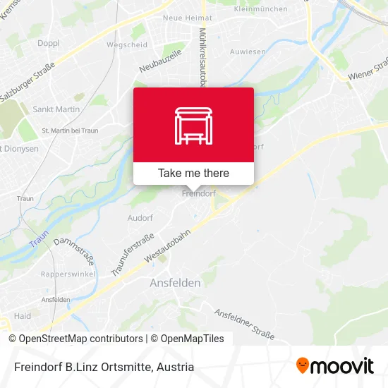 Freindorf B.Linz Ortsmitte map