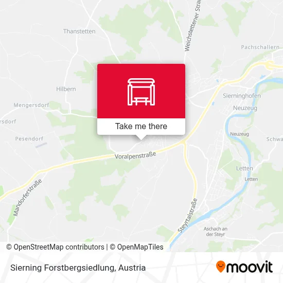 Sierning Forstbergsiedlung map