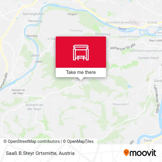 Saaß B.Steyr Ortsmitte map