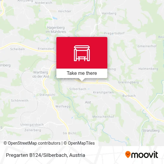 Pregarten B124/Silberbach map