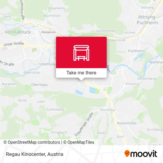 Regau Kinocenter map