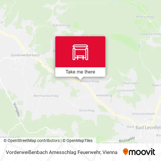 Vorderweißenbach Amesschlag Feuerwehr map