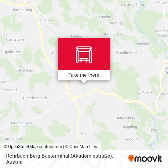 Rohrbach-Berg Busterminal (Akademiestraße) map
