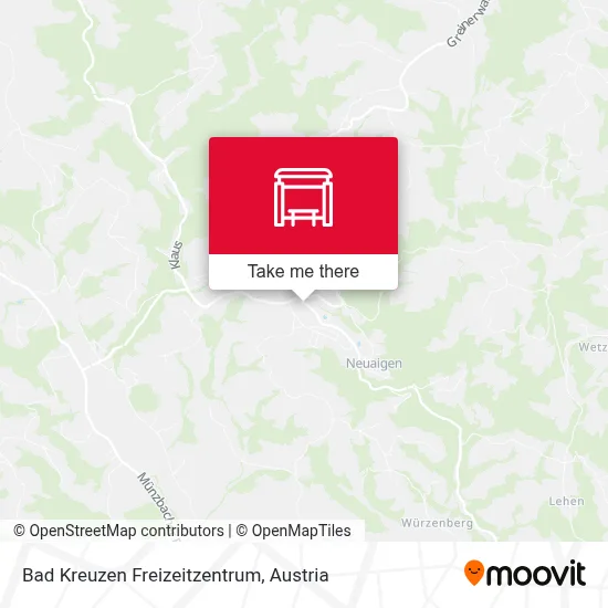 Bad Kreuzen Freizeitzentrum map