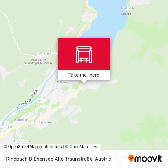 Rindbach B.Ebensee Alte Traunstraße map