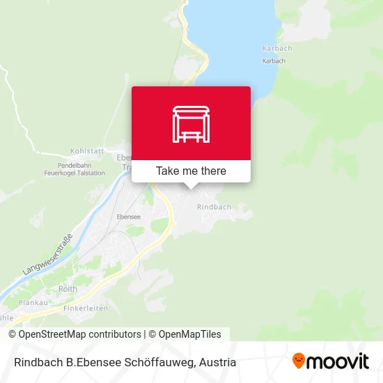 Rindbach B.Ebensee Schöffauweg map
