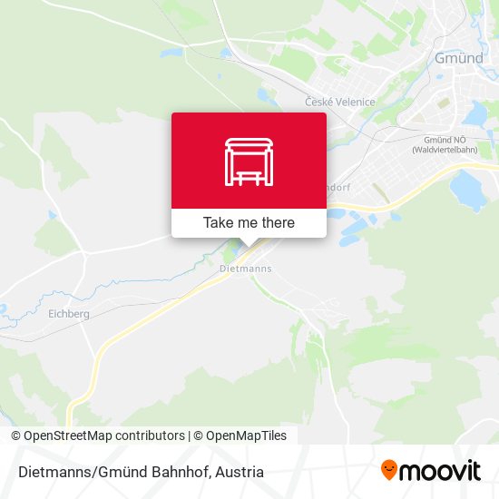 Dietmanns/Gmünd Bahnhof map