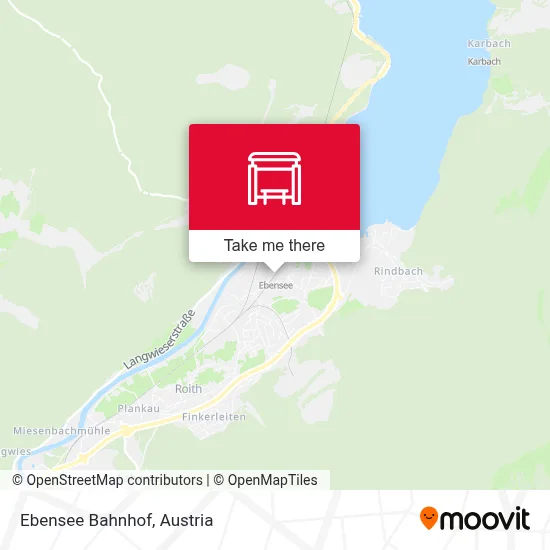 Ebensee Bahnhof map