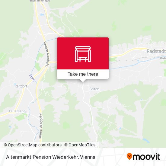 Altenmarkt Pension Wiederkehr map