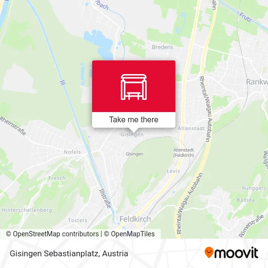 Gisingen Sebastianplatz map