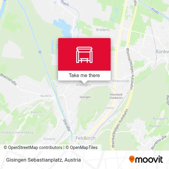 Gisingen Sebastianplatz map