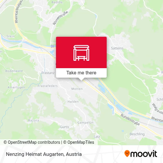 Nenzing Heimat Augarten map