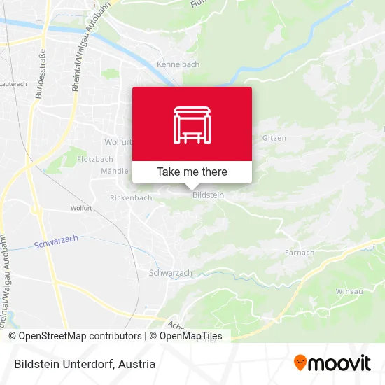 Bildstein Unterdorf map