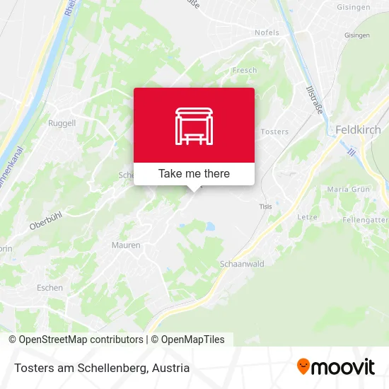 Tosters am Schellenberg map