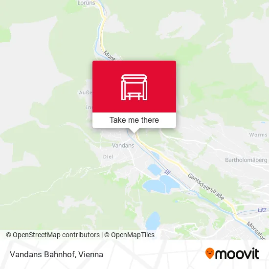 Vandans Bahnhof map