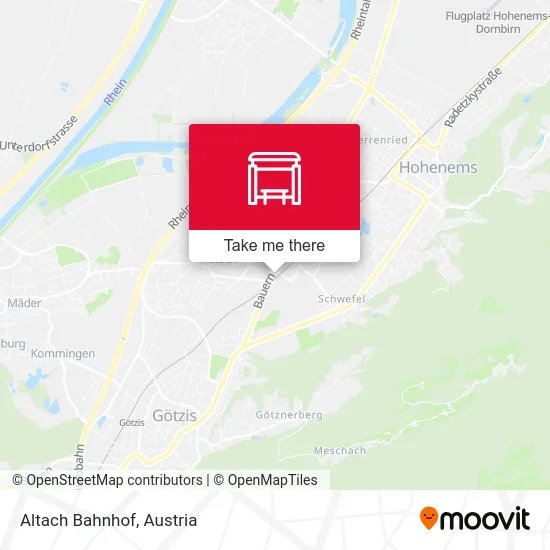 Altach Bahnhof map