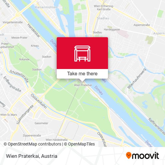 Wien Praterkai map
