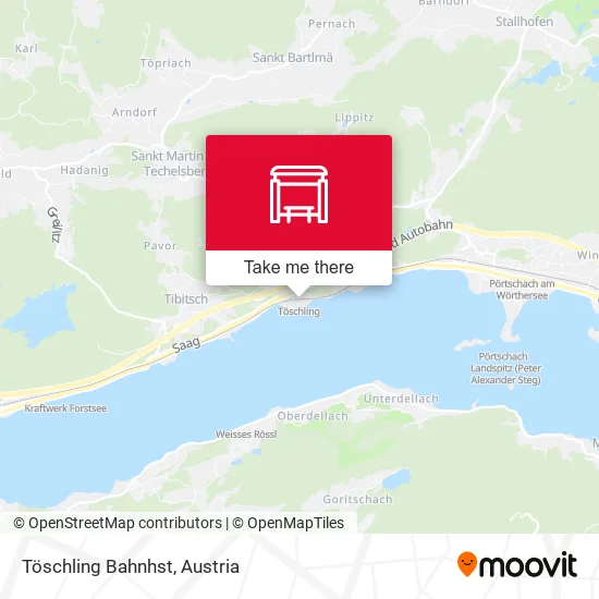 Töschling Bahnhst map