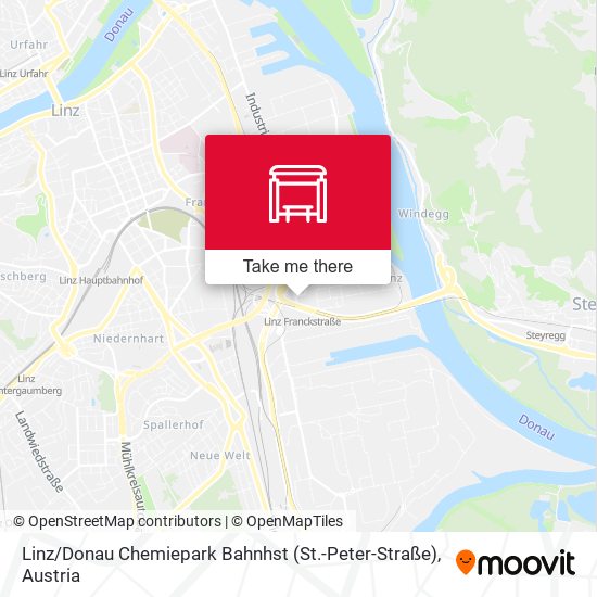 Linz / Donau Chemiepark Bahnhst (St.-Peter-Straße) map