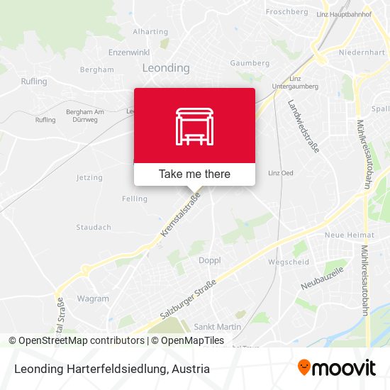 Leonding Harterfeldsiedlung map
