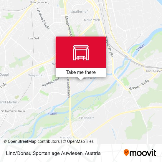Linz / Donau Sportanlage Auwiesen map