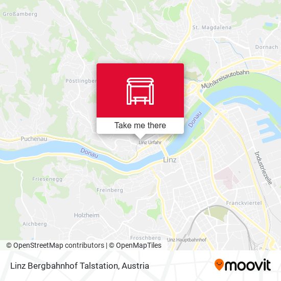Linz Bergbahnhof Talstation map