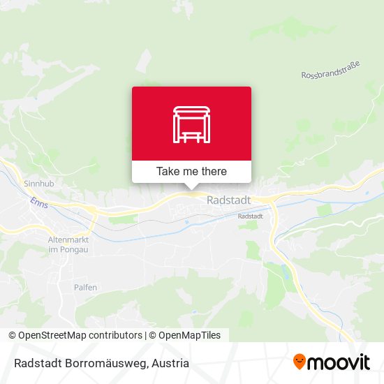 Radstadt Borromäusweg map