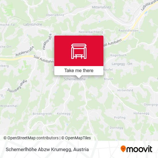 Schemerlhöhe Abzw Krumegg map