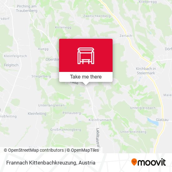 Frannach Kittenbachkreuzung map