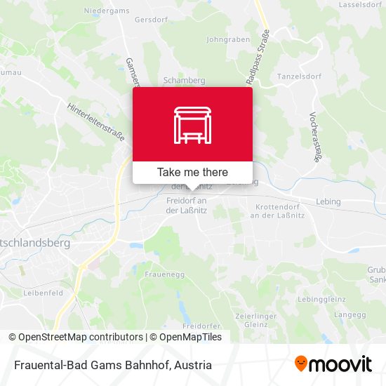 Frauental-Bad Gams Bahnhof map