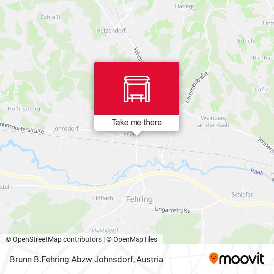 Brunn B.Fehring Abzw Johnsdorf map