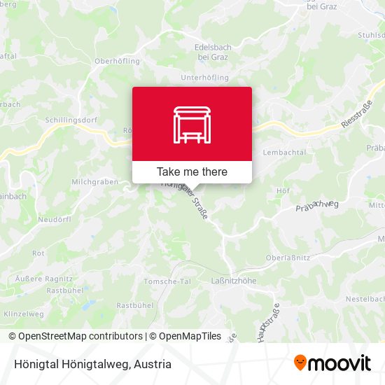 Hönigtal Hönigtalweg map