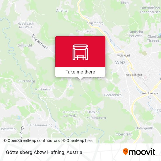 Göttelsberg Abzw Hafning map