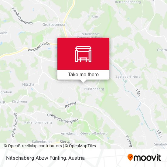 Nitschaberg Abzw Fünfing map