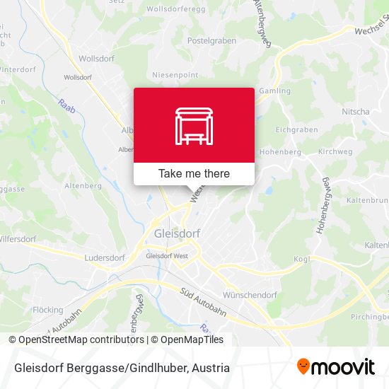 Gleisdorf Berggasse/Gindlhuber map
